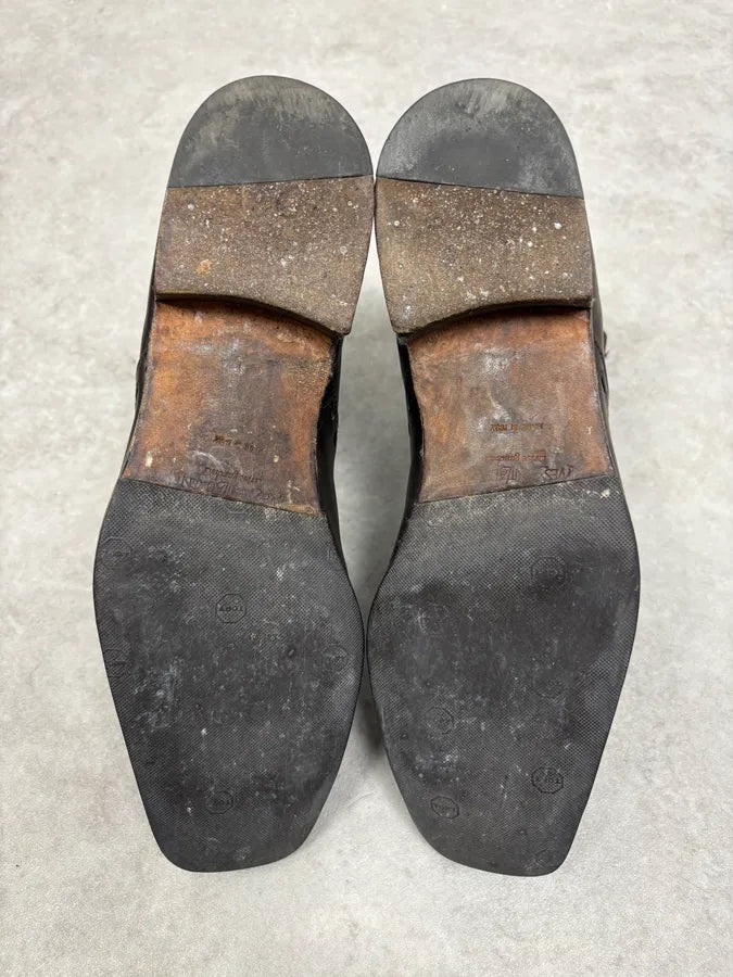 2000s Yves Saint Laurent Brown Leather Boots omsYxHr 7