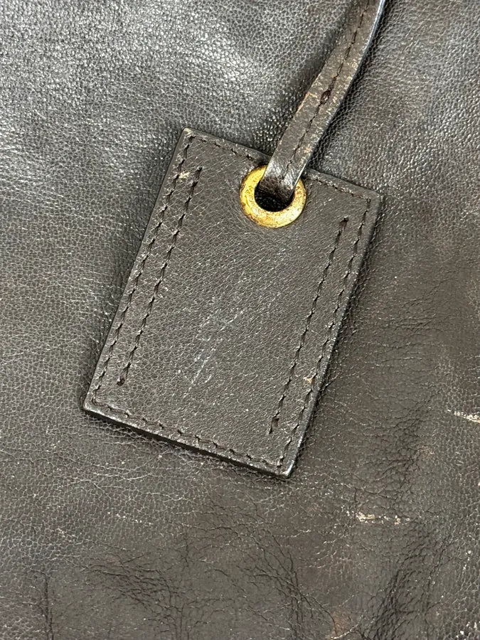 Yves Saint Laurent Brown Leather Bowling Handle Bag uTmQHJU 9