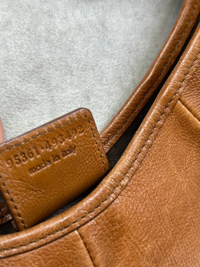 AW2002 Yves Saint Laurent Brown Leather Mombasa Shoulder Bag nNyNBsm 12