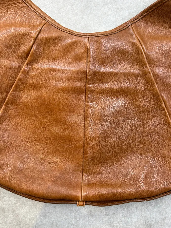 AW2002 Yves Saint Laurent Brown Leather Mombasa Shoulder Bag nNyNBsm 3