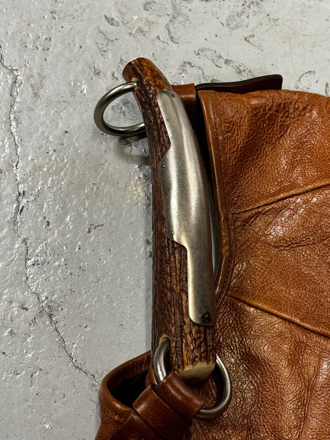 AW2002 Yves Saint Laurent Brown Mini Mombasa Leather Handle Bag NFwoUhf 7