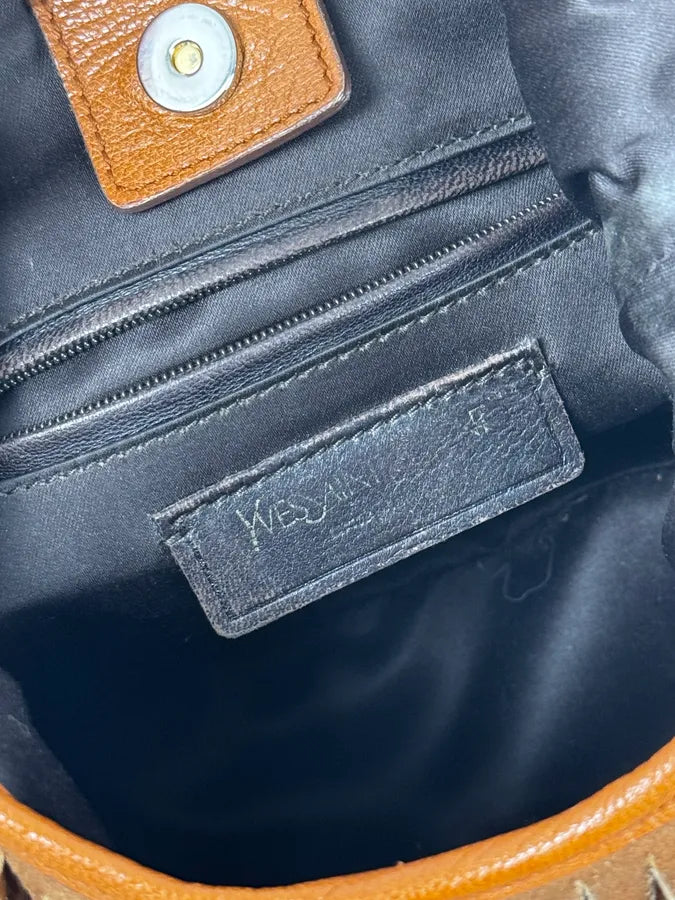 Yves Saint Laurent Camel Golden Circles & Fringes Suede Bag ppjsFeA 12