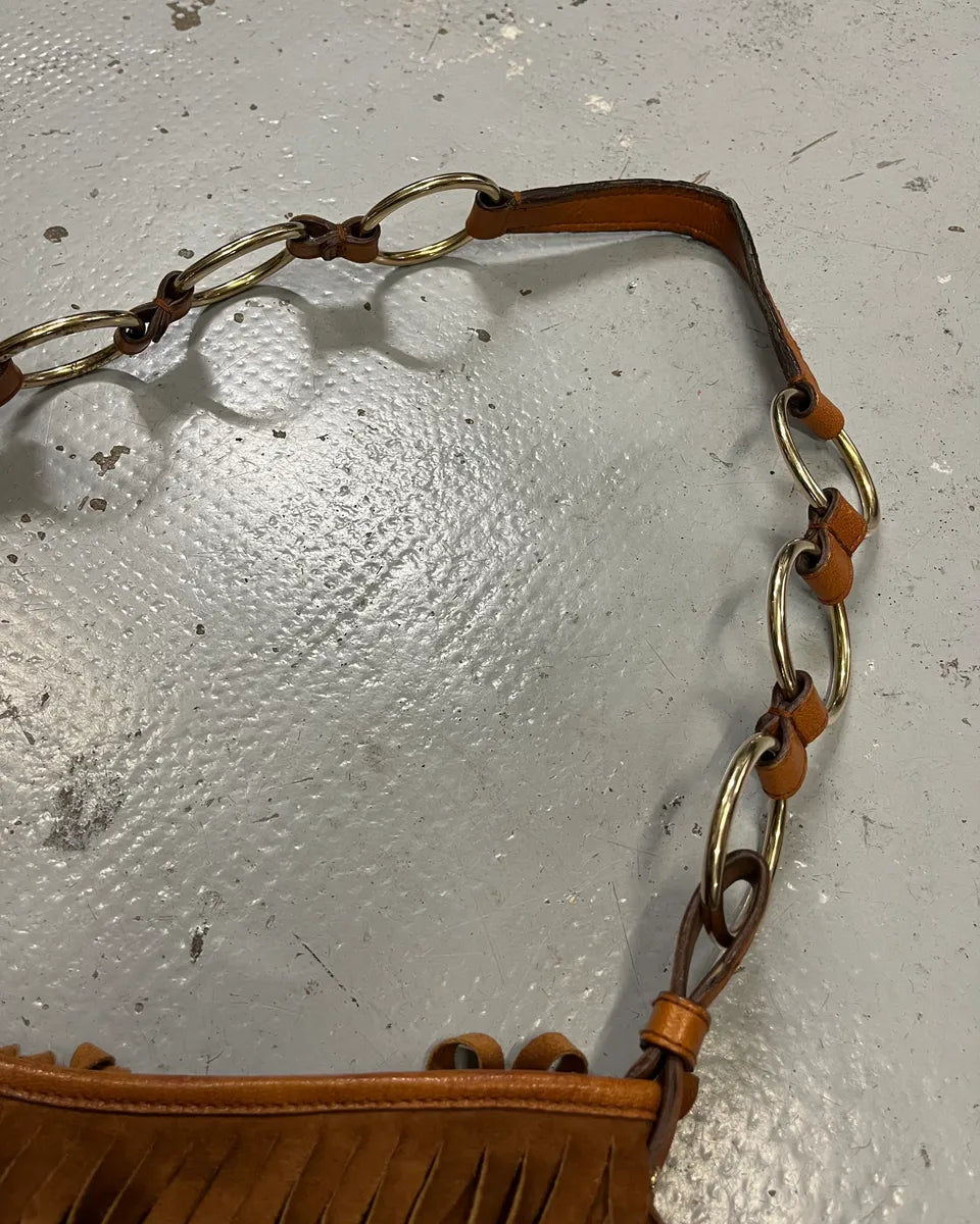 Yves Saint Laurent Camel Suede Layered Fringe Hobo Bag ZuvtmHq 5