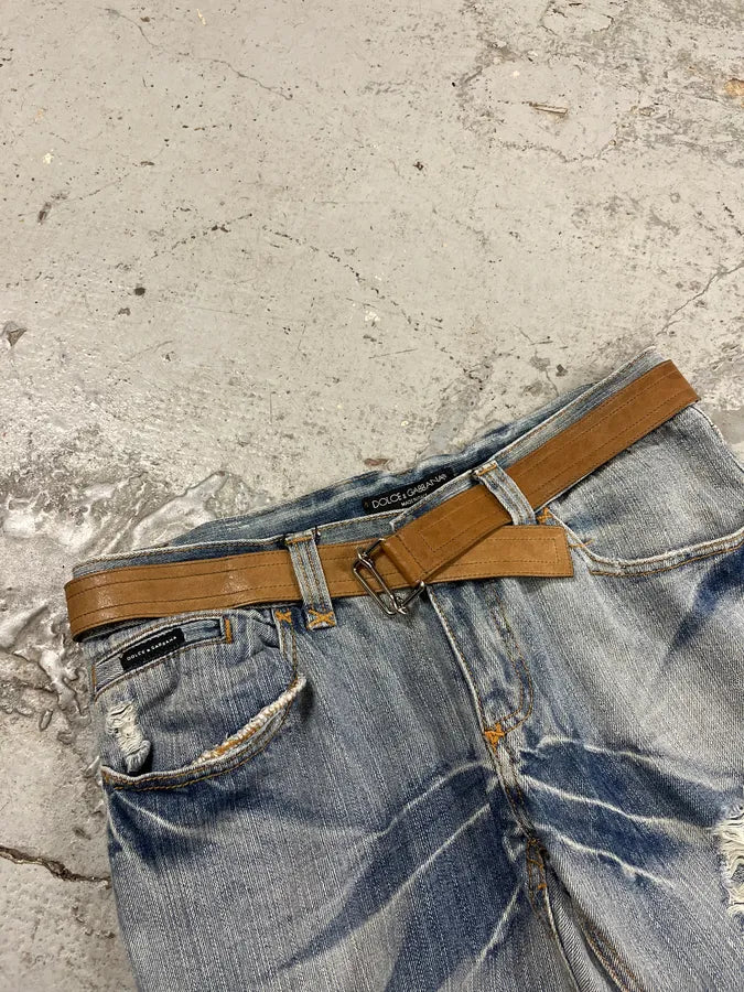 Yves Saint Laurent Casual Beige Leather Belt WInHFNb 2