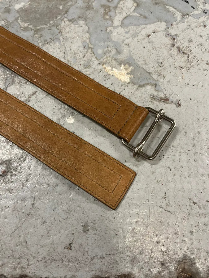 Yves Saint Laurent Casual Beige Leather Belt WInHFNb 4