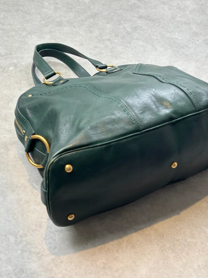 AW2008 Yves Saint Laurent Muse Dark Green Leather Handle Bag YJnCdwN 11
