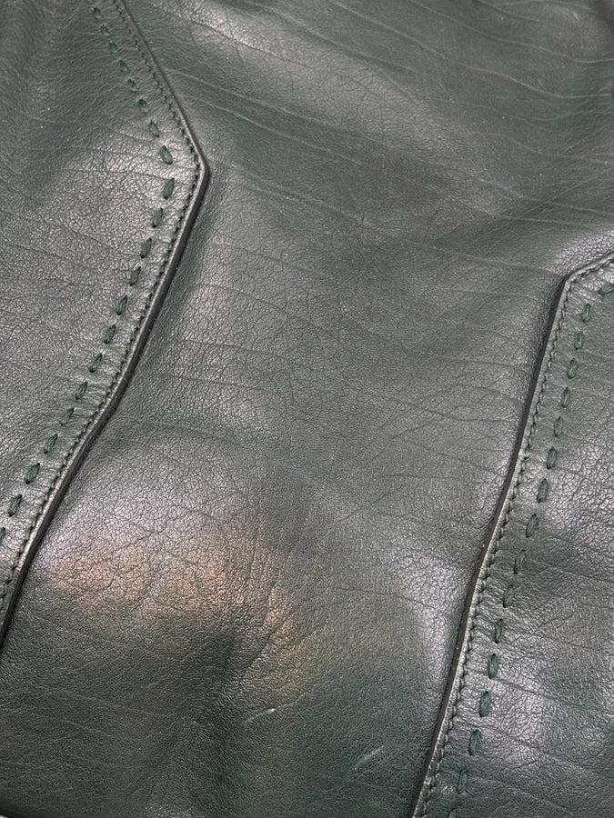 AW2008 Yves Saint Laurent Muse Dark Green Leather Handle Bag YJnCdwN 12