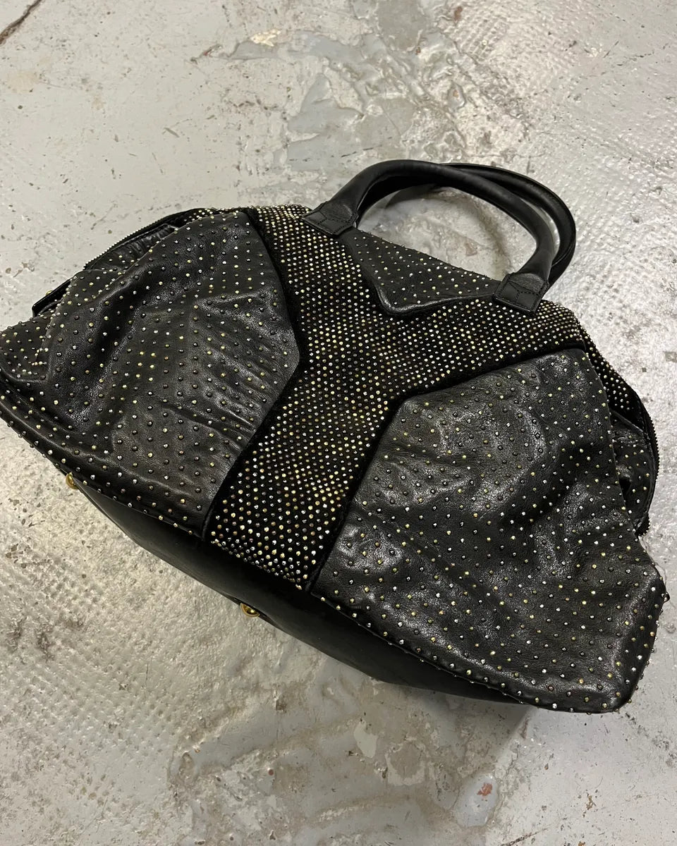 Yves Saint Laurent Easy Black Leather Studded Handle Bag zvulwJz 2