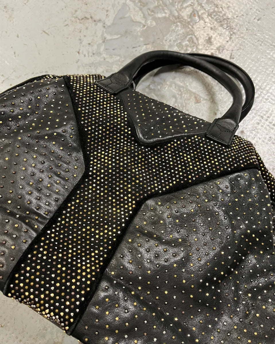 Yves Saint Laurent Easy Black Leather Studded Handle Bag zvulwJz 4
