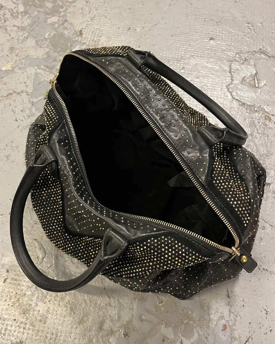 Yves Saint Laurent Easy Black Leather Studded Handle Bag zvulwJz 8