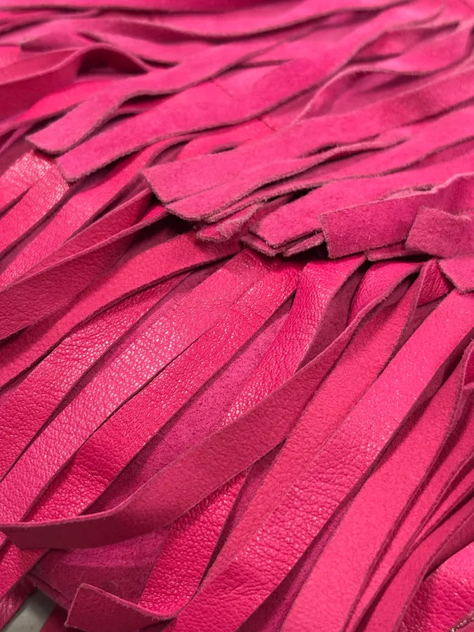 2000s Yves Saint Laurent Fuchsia Pink Suede Fringe Hobo Bag uqJGsYV 7