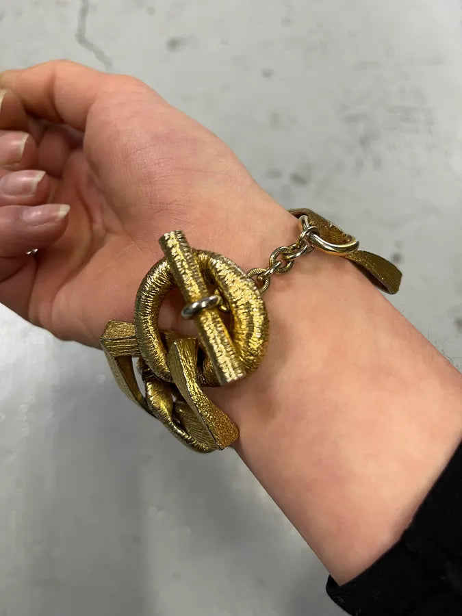 Yves Saint Laurent Gold Metal Link Bracelet  HoHBgSQ 3