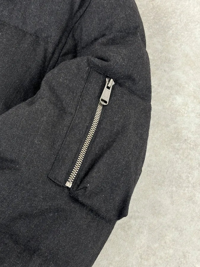 AW2010 Yves Saint Laurent Grey Wool Single-Breasted Fur Collar Jacket XuLcbTJ 8