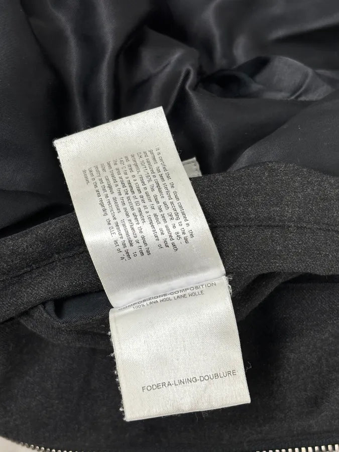 AW2010 Yves Saint Laurent Grey Wool Single-Breasted Fur Collar Jacket XuLcbTJ 12