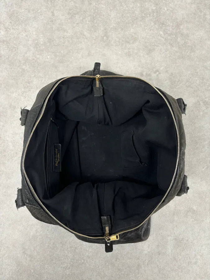 Yves Saint Laurent Grey Brut Leather Handle Bag xjgqNFk 5