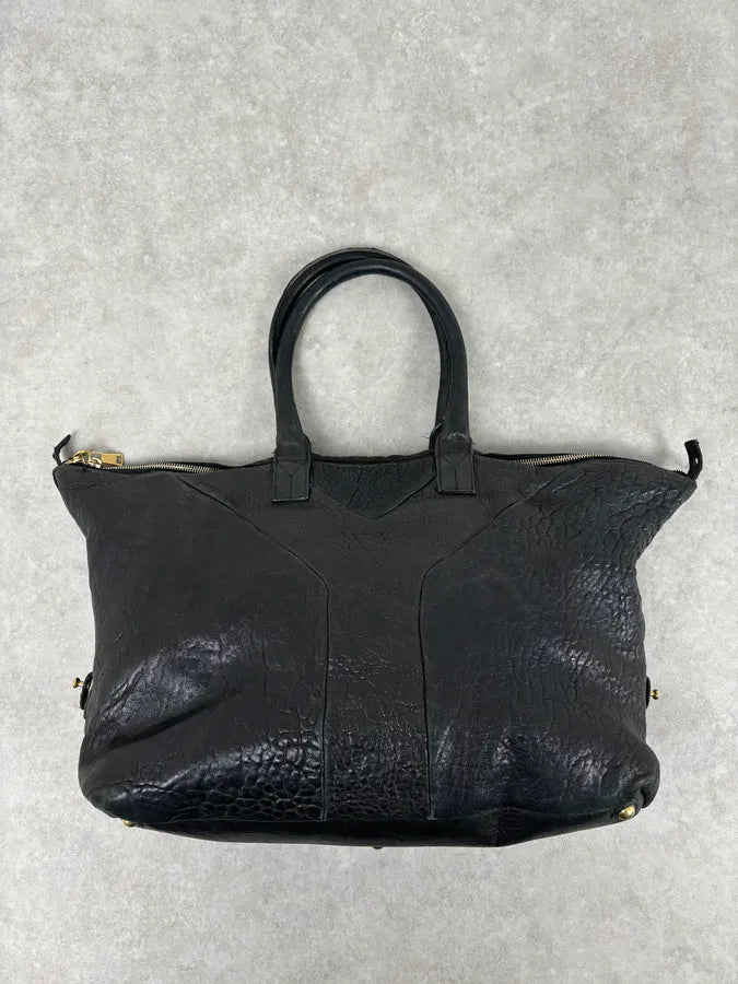 Yves Saint Laurent Grey Brut Leather Handle Bag xjgqNFk 0