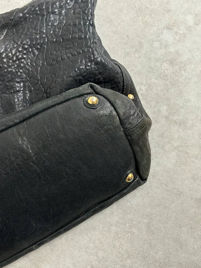 Yves Saint Laurent Grey Brut Leather Handle Bag xjgqNFk 7
