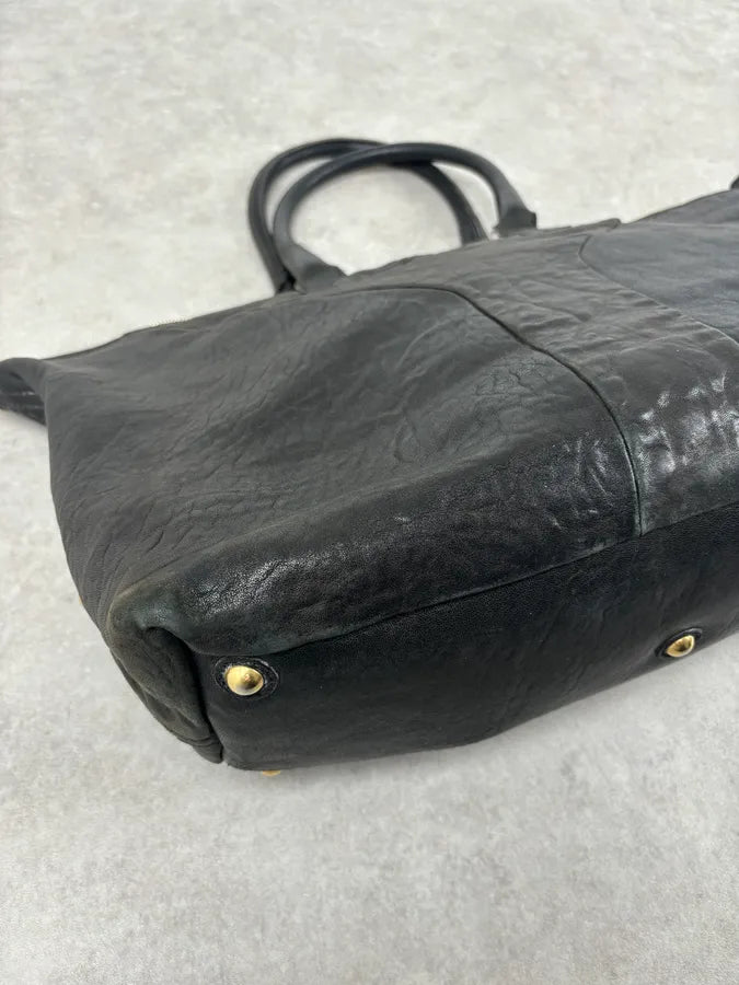 Yves Saint Laurent Grey Brut Leather Handle Bag xjgqNFk 4