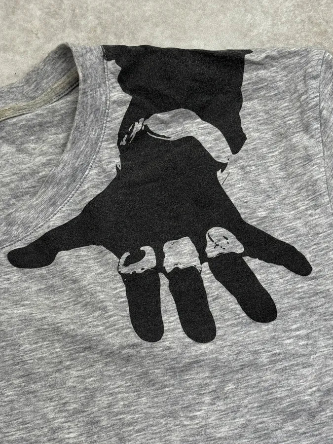 2000s Yves Saint Laurent Grey Jewel Hands Print T-Shirt IPqqacT 6