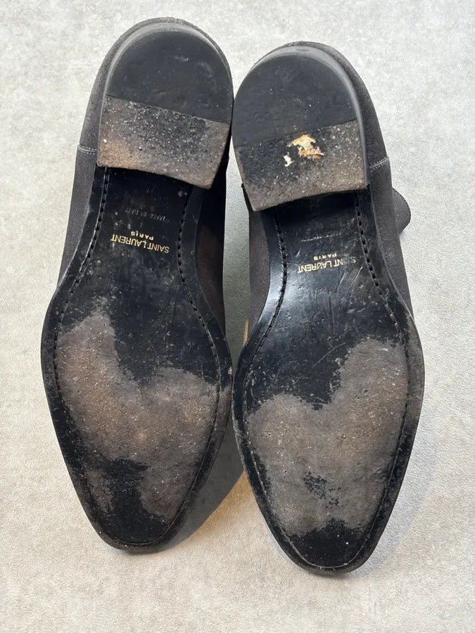 2010s Saint Laurent Grey Suede Wyatt Chelsea Boots DdcwkTj 10