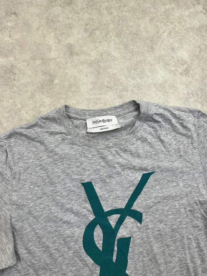 1990s Yves Saint Laurent Grey Propaganda T-Shirt NlPFyfO 4