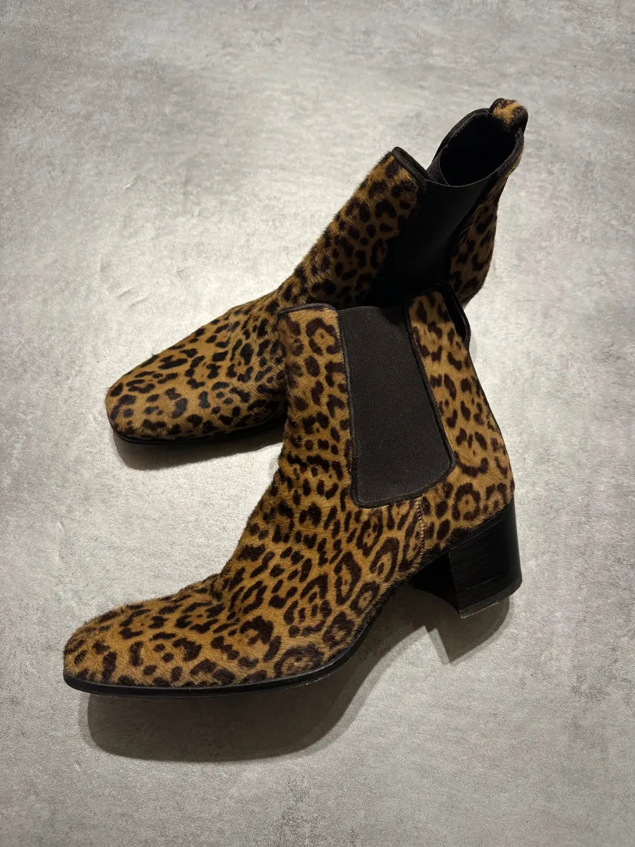 Yves Saint Laurent Leopard Pony Hair Heels Boots (43eu/us9.5) 5