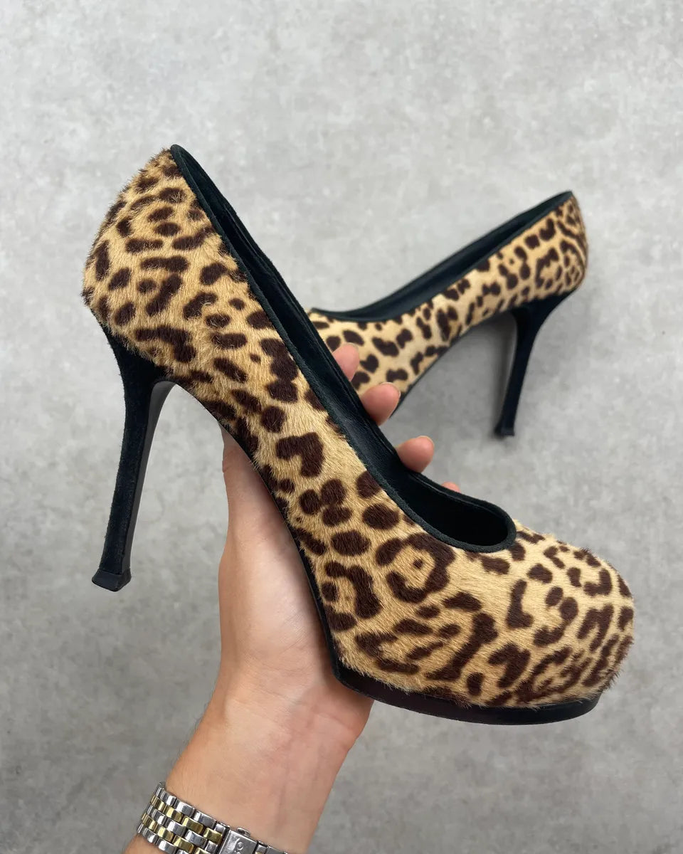 Yves Saint Laurent Tribtoo Leopard Leopard Pony Hair Heels vhgGGzS 0