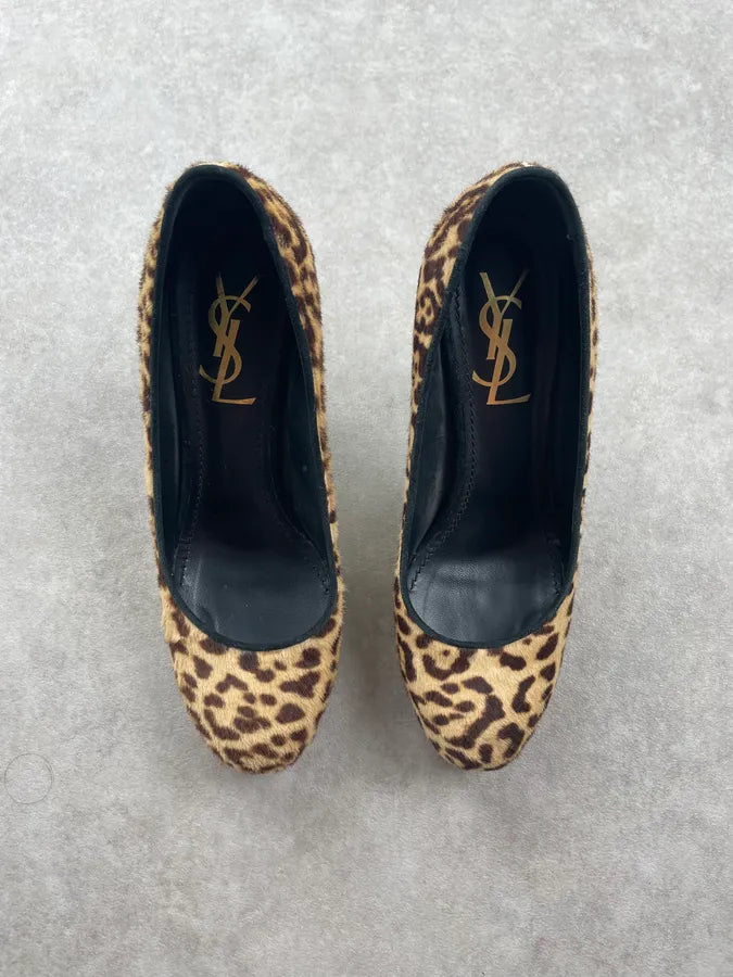 Yves Saint Laurent Tribtoo Leopard Leopard Pony Hair Heels vhgGGzS 3