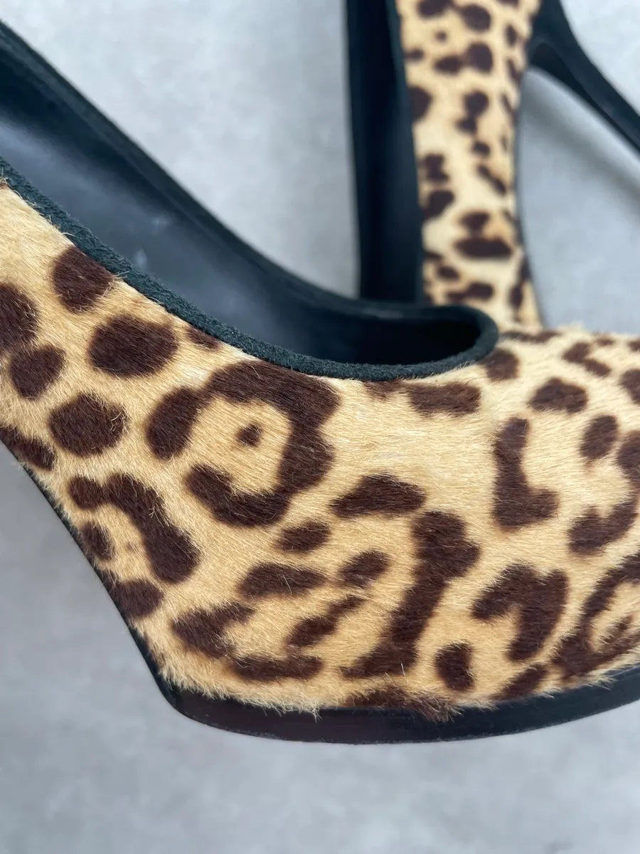Yves Saint Laurent Tribtoo Leopard Leopard Pony Hair Heels vhgGGzS 4