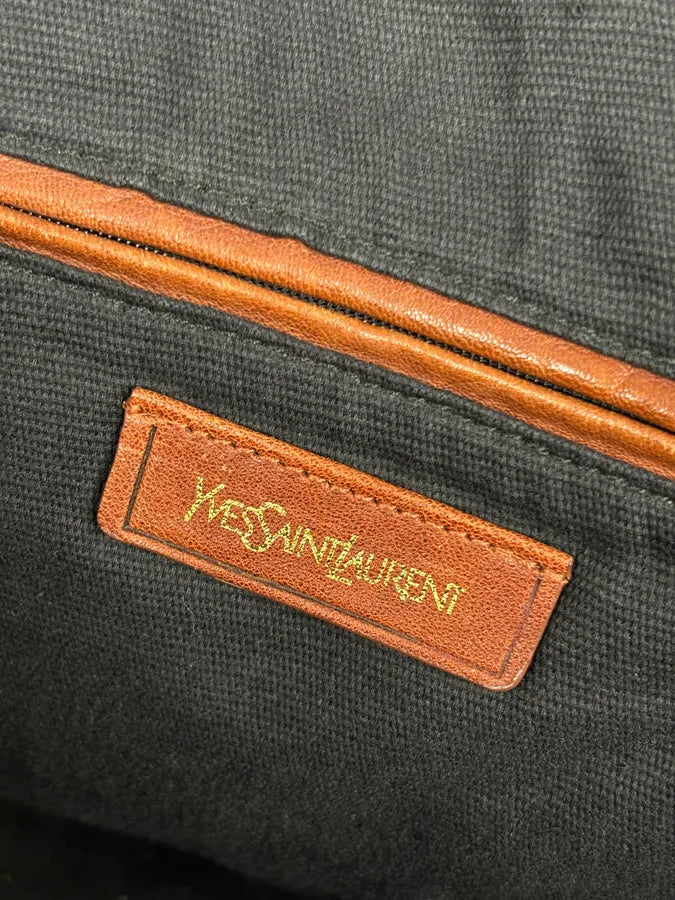 AW2008 Yves Saint Laurent Easy Brown Leather Studded Handle Bag RmEhxTN 16