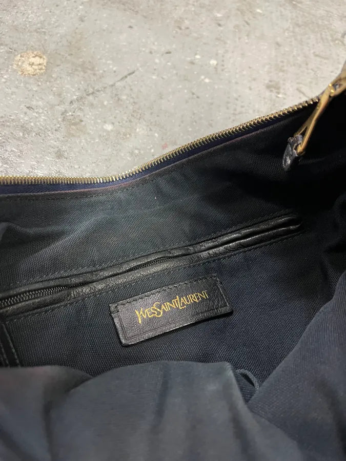 Yves Saint Laurent Metallic Blue Eroded Bag FJCIHlQ 8