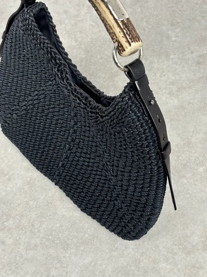 AW2002 Yves Saint Laurent Mombasa Hobo Black Bag TjwWVrr 9