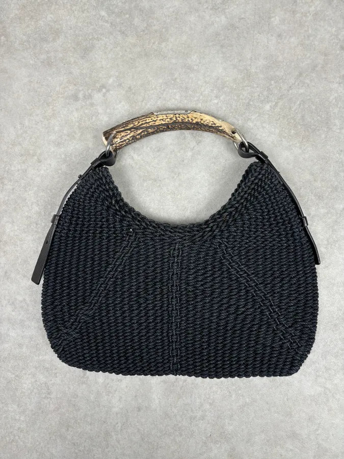 AW2002 Yves Saint Laurent Mombasa Hobo Black Bag TjwWVrr 4