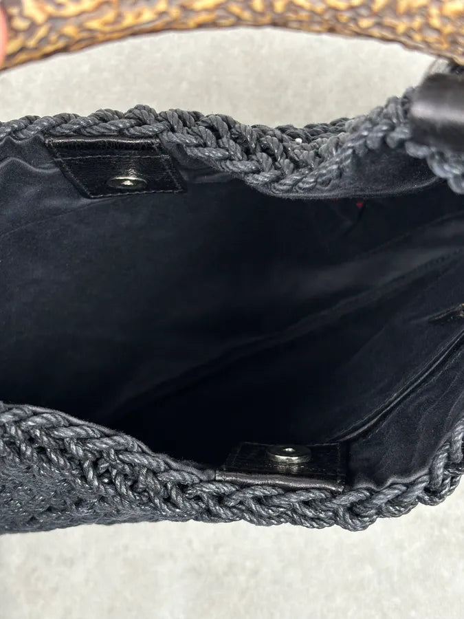 AW2002 Yves Saint Laurent Mombasa Hobo Black Bag TjwWVrr 12