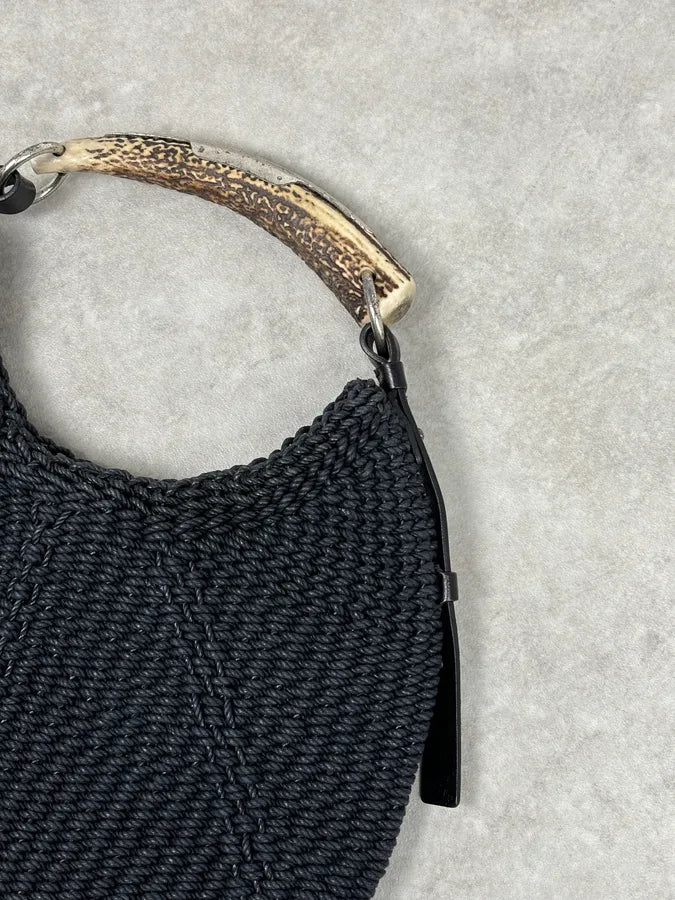 AW2002 Yves Saint Laurent Mombasa Hobo Black Bag TjwWVrr 5
