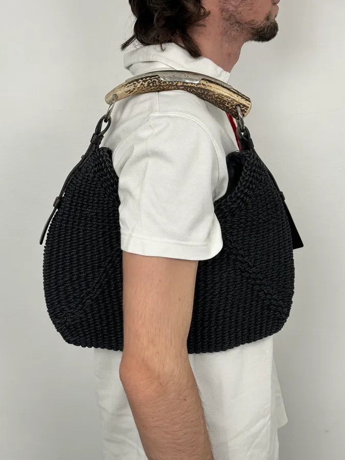 AW2002 Yves Saint Laurent Mombasa Hobo Black Bag TjwWVrr 1