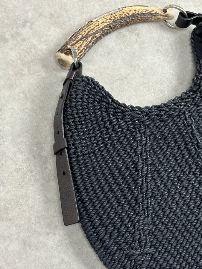 AW2002 Yves Saint Laurent Mombasa Hobo Black Bag TjwWVrr 6