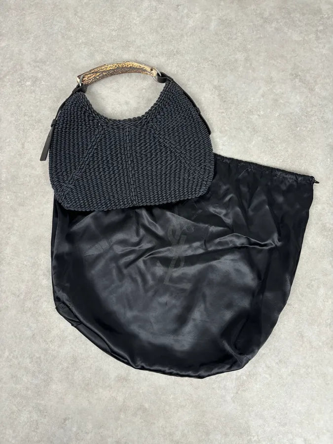 AW2002 Yves Saint Laurent Mombasa Hobo Black Bag TjwWVrr 2