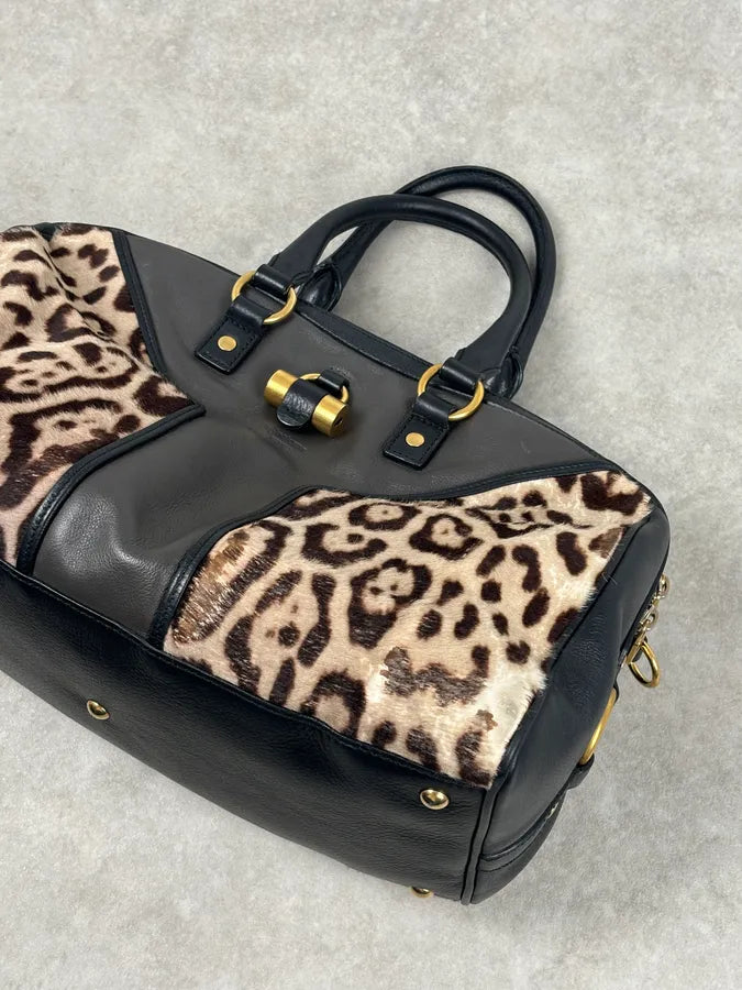 AW2009 Yves Saint Laurent Muse Leopard Pony Hair Leather Bag  Stefano Pilati GVRagfj 6
