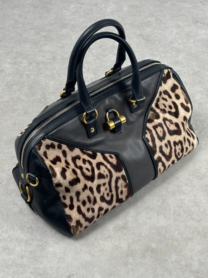 AW2009 Yves Saint Laurent Muse Leopard Pony Hair Leather Bag  Stefano Pilati GVRagfj 1