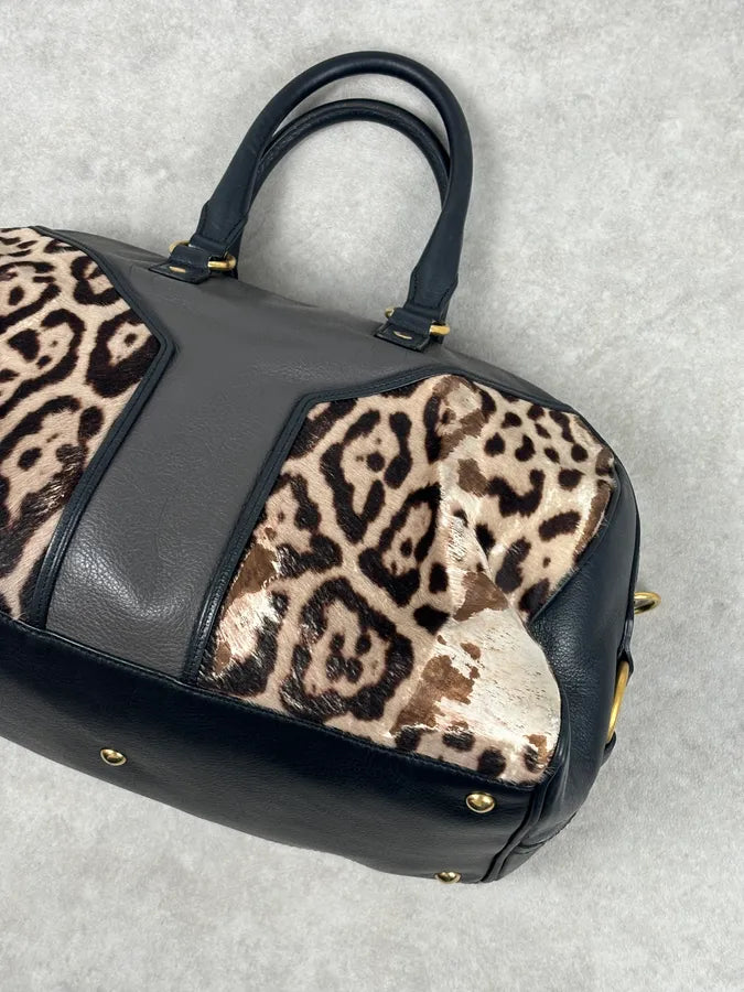 AW2009 Yves Saint Laurent Muse Leopard Pony Hair Leather Bag  Stefano Pilati GVRagfj 11