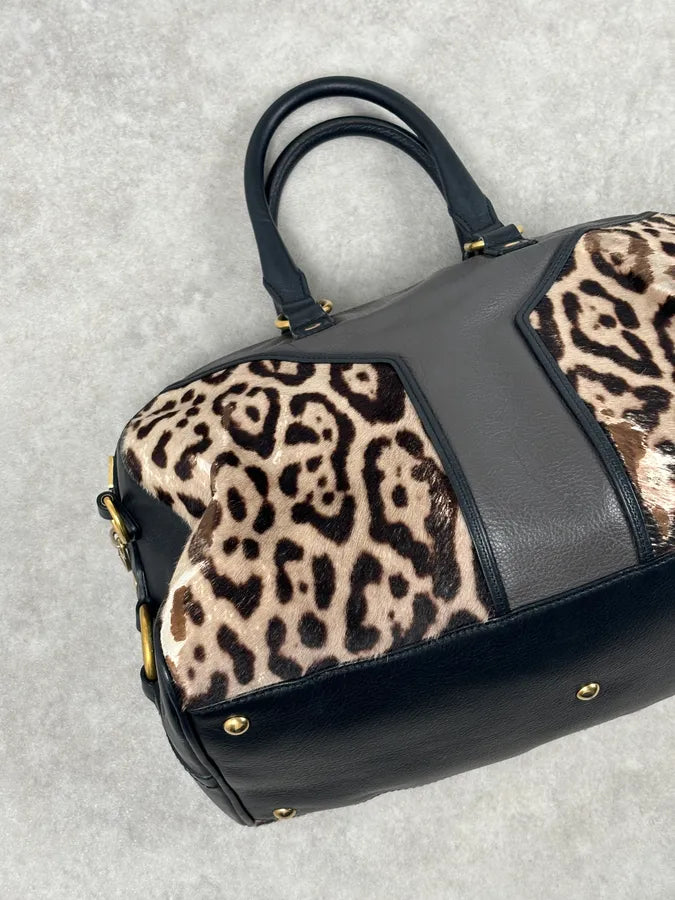 AW2009 Yves Saint Laurent Muse Leopard Pony Hair Leather Bag  Stefano Pilati GVRagfj 12
