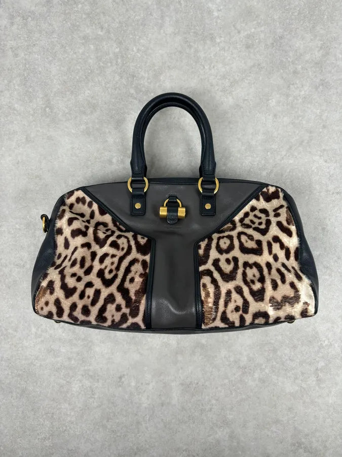 AW2009 Yves Saint Laurent Muse Leopard Pony Hair Leather Bag  Stefano Pilati GVRagfj 0