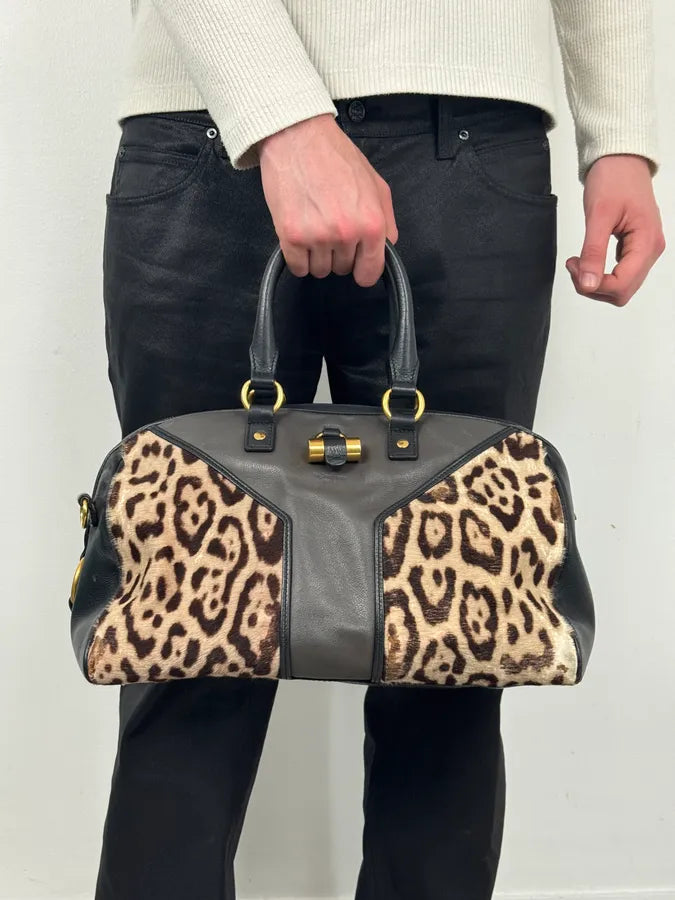 AW2009 Yves Saint Laurent Muse Leopard Pony Hair Leather Bag  Stefano Pilati GVRagfj 3