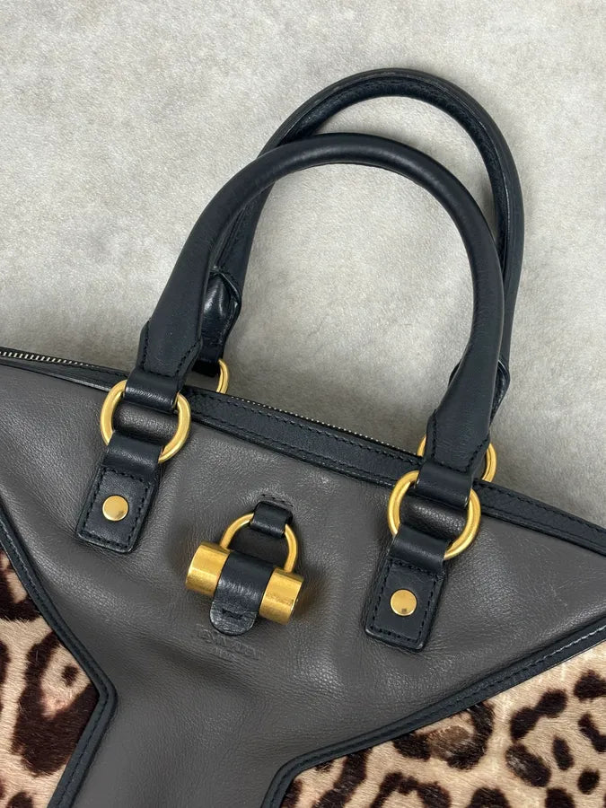 AW2009 Yves Saint Laurent Muse Leopard Pony Hair Leather Bag  Stefano Pilati GVRagfj 5