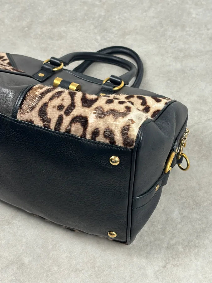 AW2009 Yves Saint Laurent Muse Leopard Pony Hair Leather Bag  Stefano Pilati GVRagfj 8