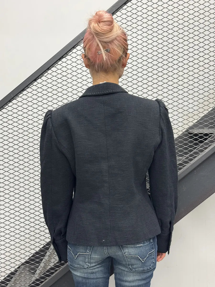 AW2005 Yves Saint Laurent Navy Wool Tailored Blazer MwAYvDp 2