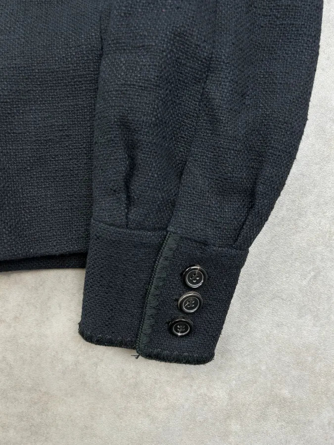 AW2005 Yves Saint Laurent Navy Wool Tailored Blazer MwAYvDp 6
