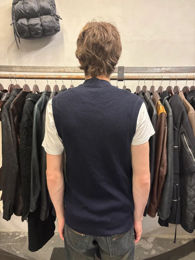 Yves Saint Laurent Navy Wool Vest Sweater VpsTuUt 2