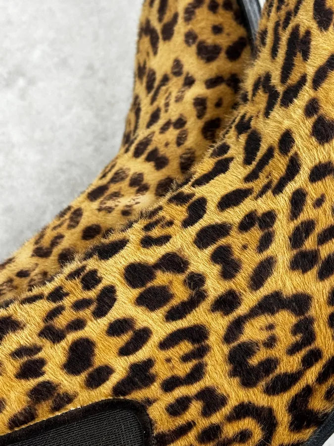 Yves Saint Laurent Pony Hair Leopard Leather Boots by Tom Ford dVKIKaP 4